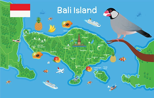 Bali island map