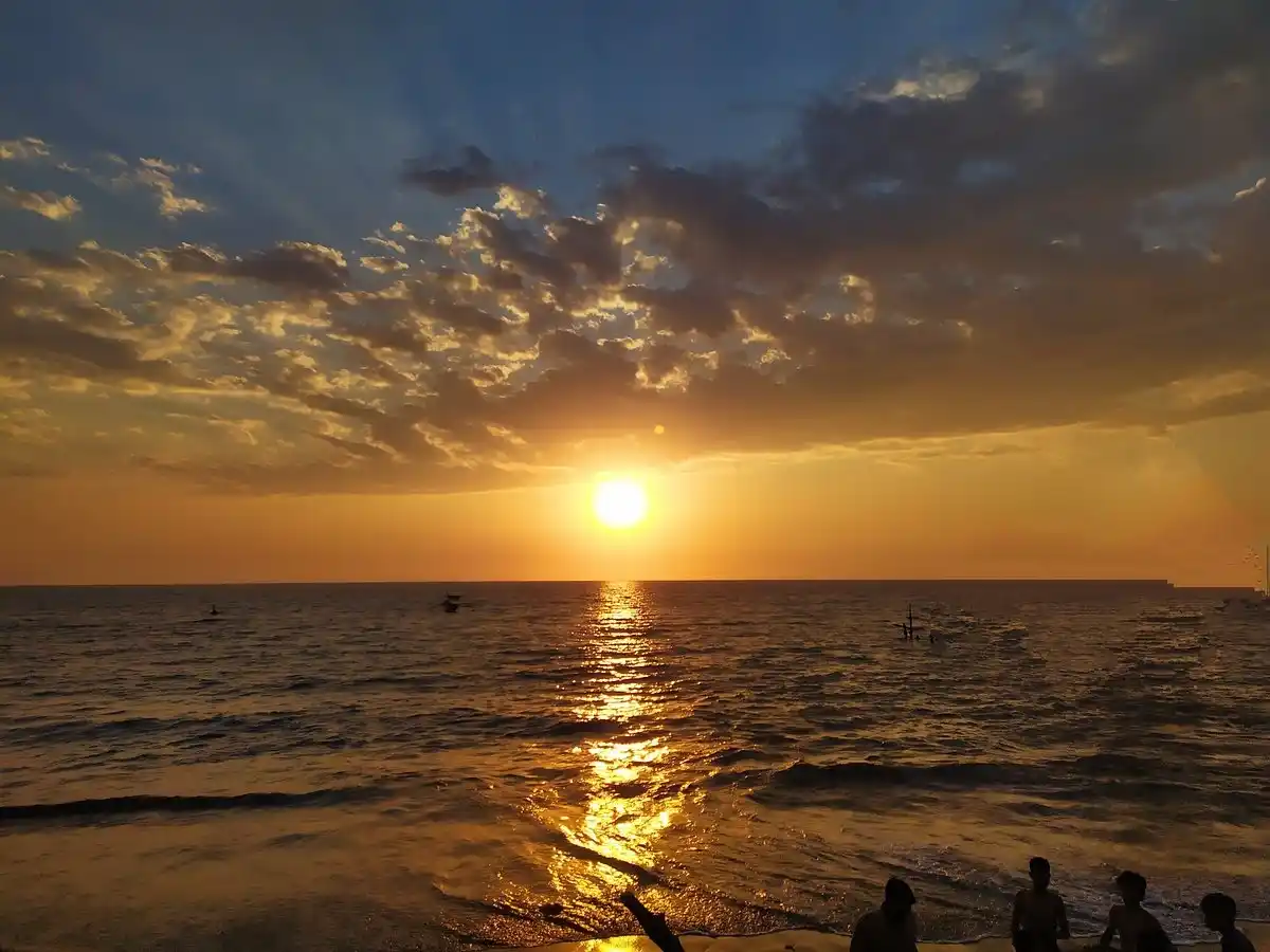 Karang beach sunrise in sanur