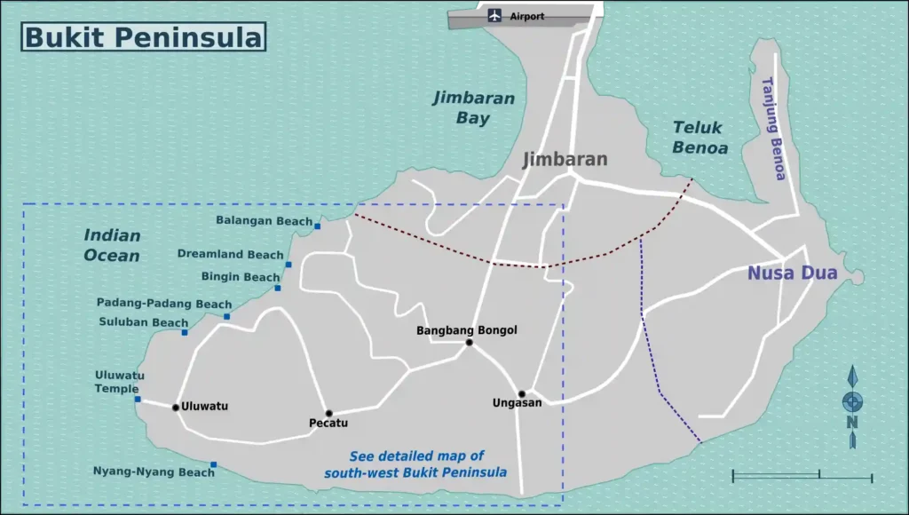 Location of Bukit Peninsula